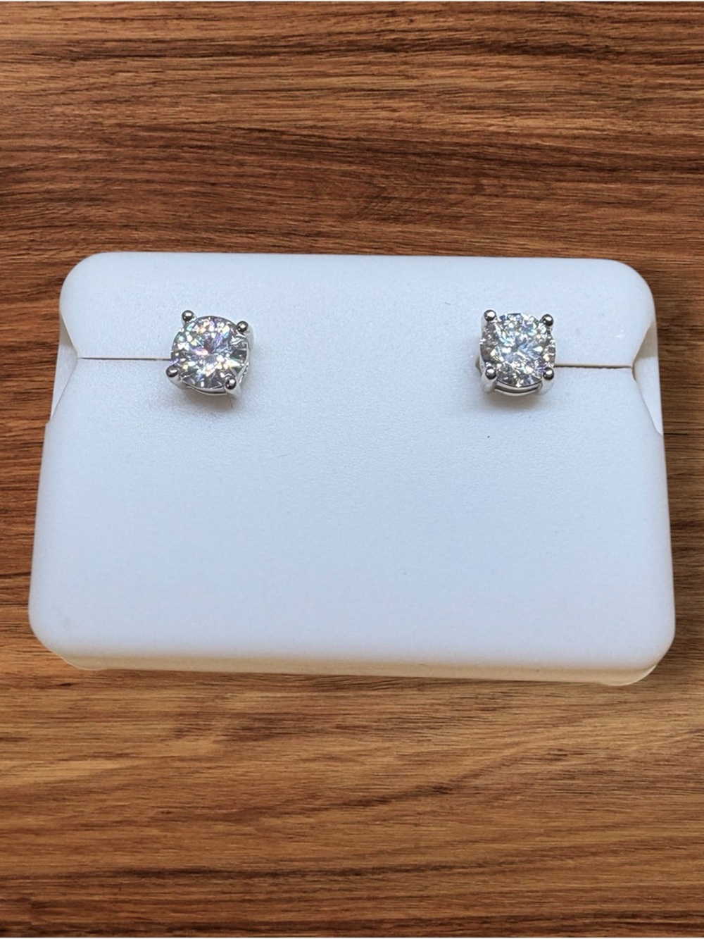 Moissanite .50CTW Sterling Silver Screw Back 4MM Stud Earrings